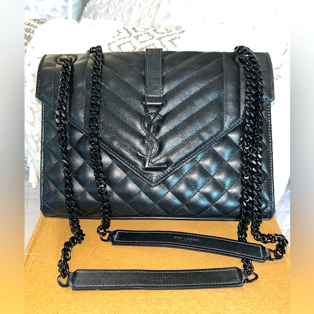 Yves Saint Laurent Medium Triquilt Envelope Purse